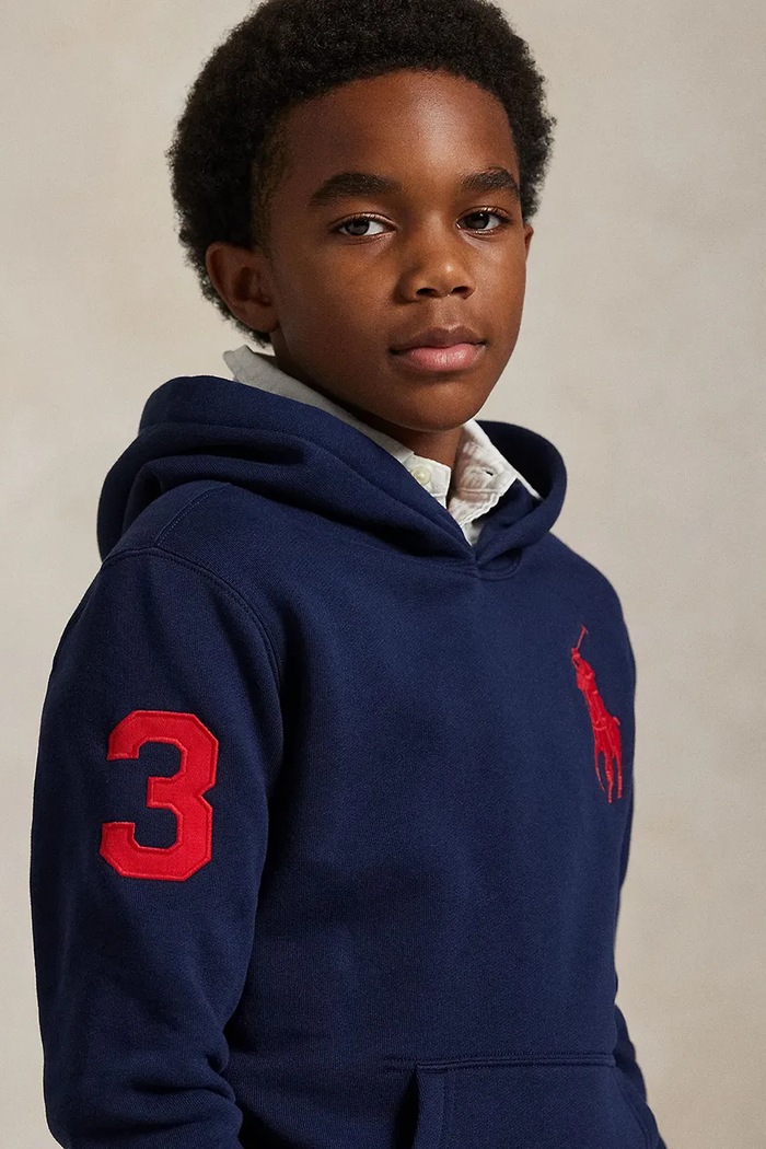 Polo Ralph Lauren μπλούζα με κουκούλα παιδική με βαμβάκι 323979316005 σκούρο μπλε