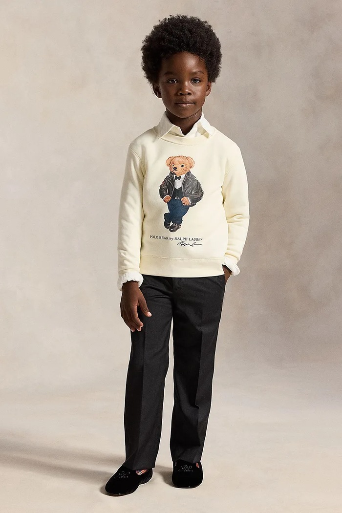 Bluza dziecięca z bawełną Polo Ralph Lauren beżowy 322B29157001