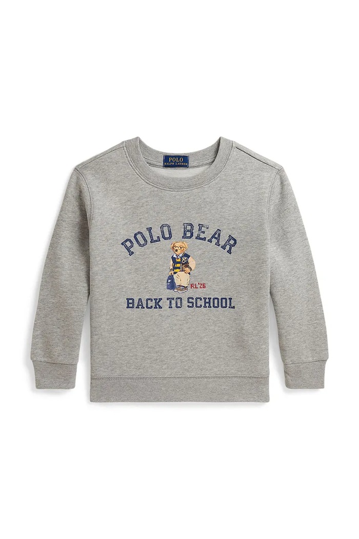 Polo Ralph Lauren Dukserica za djecu s pamukom siva 322B27292001