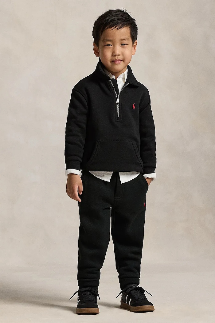 Polo Ralph Lauren μπλούζα παιδική με βαμβάκι μαύρο 322952467004