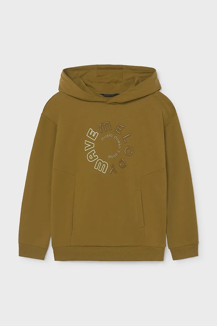 Mayoral Bluza z kapturem dziecięca z bawełną żółty 7404.7B.Junior.9BY2