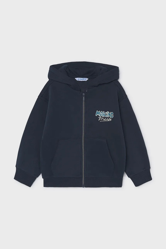 Mayoral bluza z kapturem dziecięca z bawełną granatowy 4477.5J.Mini.9BY2