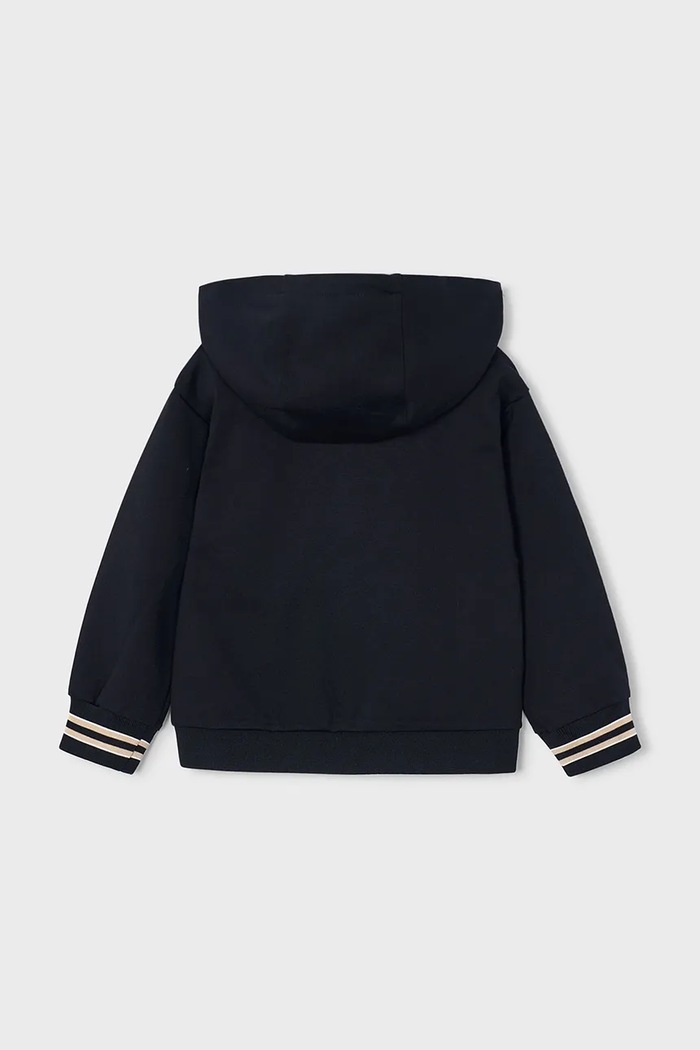 Mayoral Bluza rozpinana z kapturem dziecięca z bawełną 4476.5H.Mini.9BY2 czarny AW26