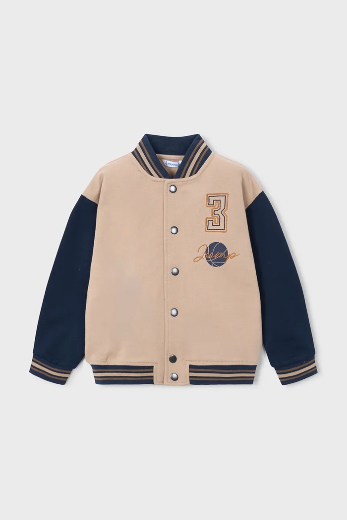 Mayoral Bluza rozpinana dziecięca z bawełną beżowy 4473.5B.Mini.9BY2