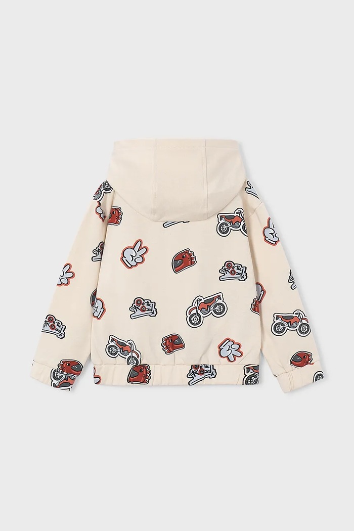 Хлопчик Mayoral кофта з капюшоном дитяча з бавовною 4458.5D.Mini.9BY2 бежевий