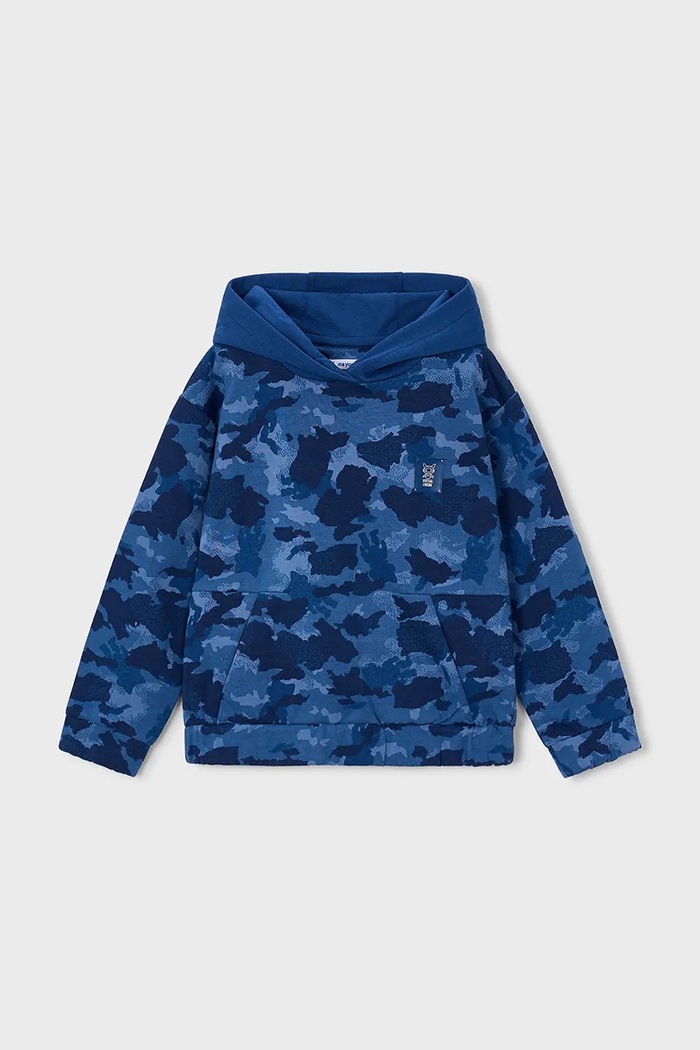 Mayoral bluza z kapturem dziecięca z bawełną 4458.5D.Mini.9BY2 granatowy AW26