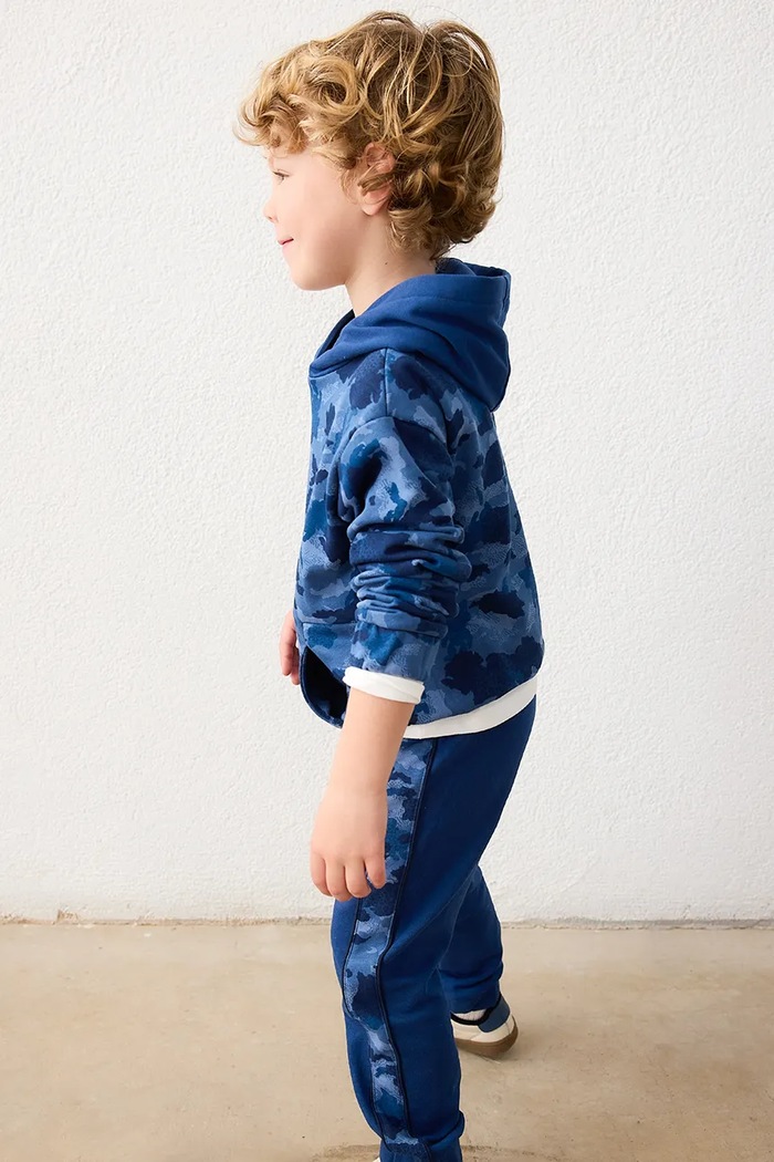 Mayoral bluza z kapturem dziecięca z bawełną 4458.5D.Mini.9BY2 granatowy