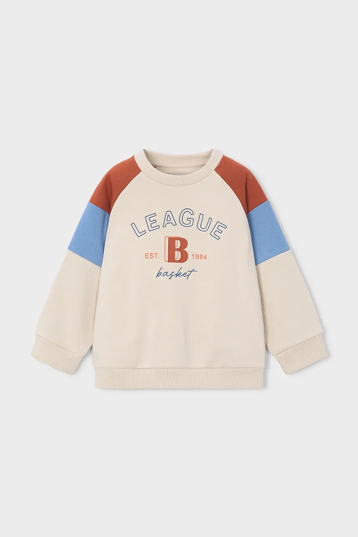 Mayoral bluza dziecięca z bawełną beżowy 4457.5B.Mini.9BY2