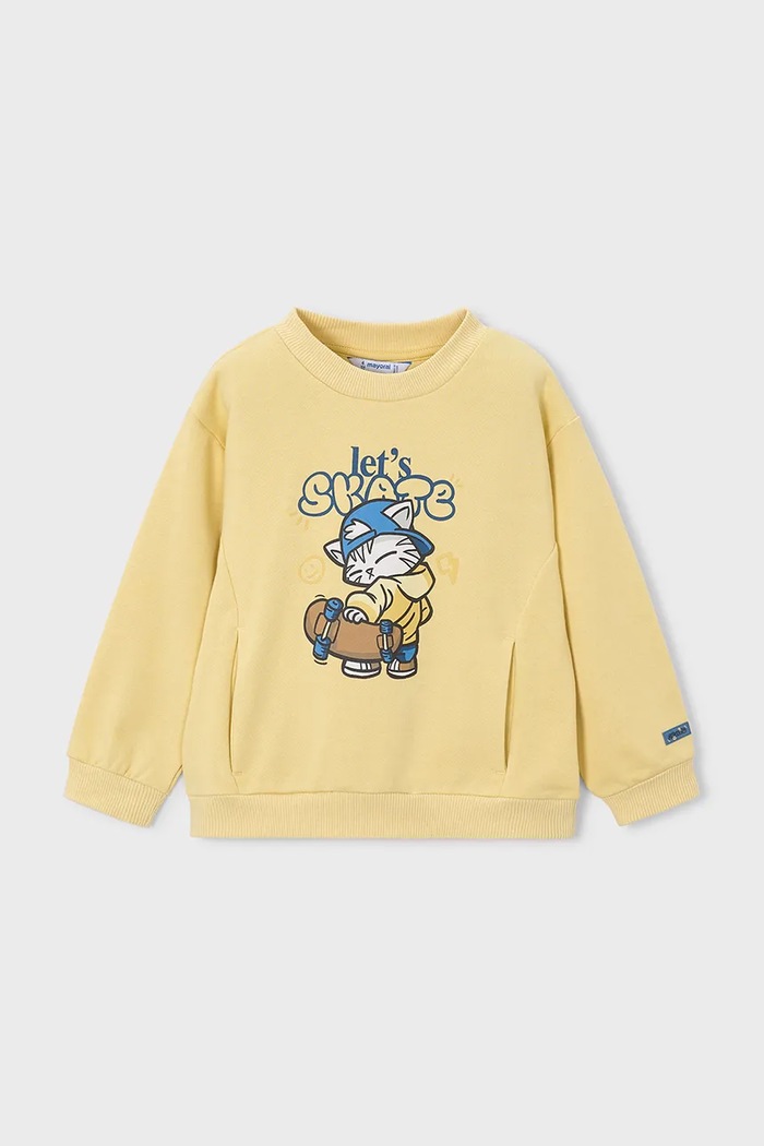 Mayoral dukserica za djecu s pamukom 4454.5A.Mini.9BY2 žuta AW26