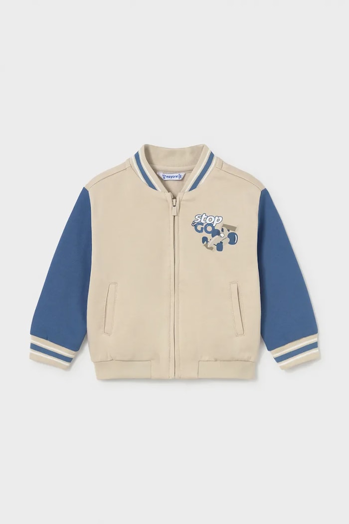 Mayoral Mikina na zips detská béžová 2427.3A.Baby.9BY2