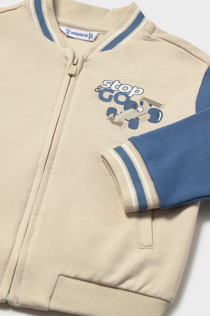 Chlapec Mayoral Mikina na zips detská 2427.3A.Baby.9BY2 béžová