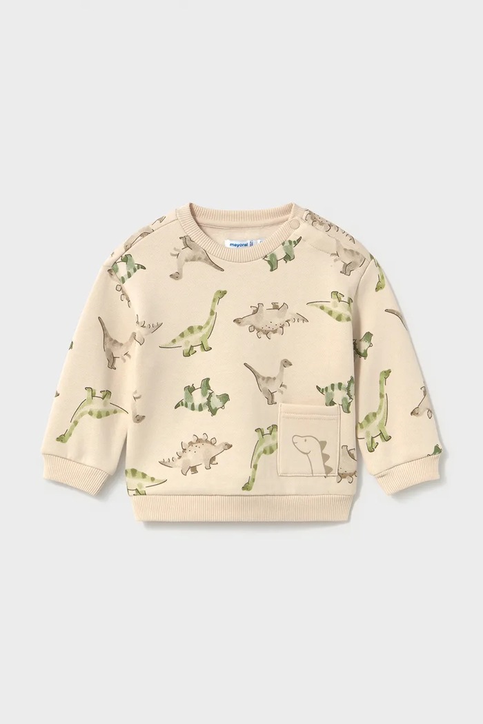 Mayoral bluza dziecięca z bawełną 2416.3A.Baby.9BY2 beżowy AW26