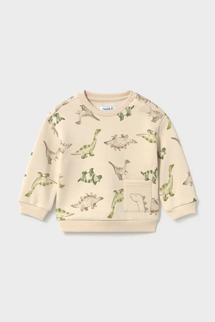 Mayoral bluza dziecięca z bawełną 2416.3A.Baby.9BY2 beżowy AW26