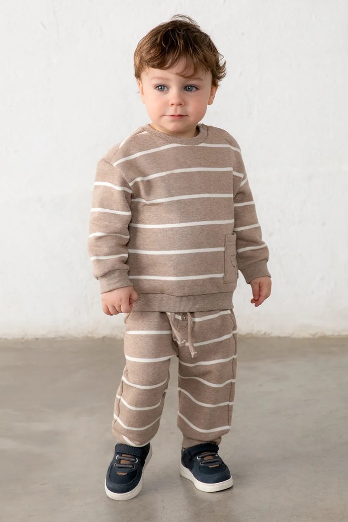 Mayoral mikina detská s bavlnou 2416.3A.Baby.9BY2 hnedá