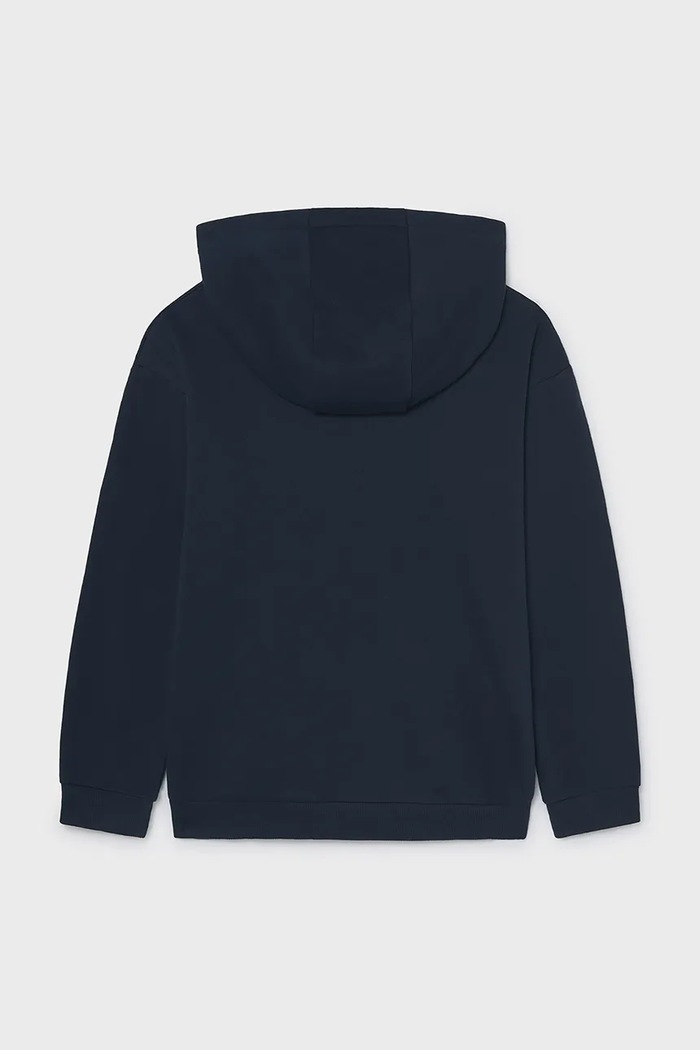 Mayoral суичър с качулка за деца с памук 820.7A.Junior.9BY2 тъмносин AW26