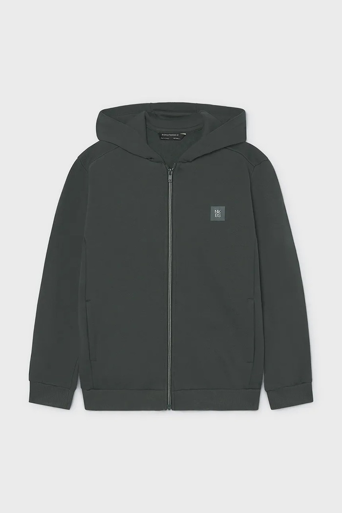Mayoral mikina na zips s kapucňou detská s bavlnou zelená 804.7C.Junior.9BY2