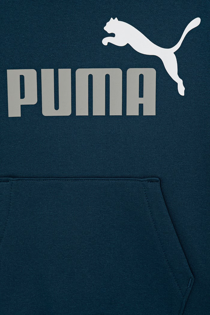 Chlapec Puma mikina s kapucňou detská s bavlnou ESS 2 COLOR No. 1 Logo Hoodie FL 685822.9BY2 modrá