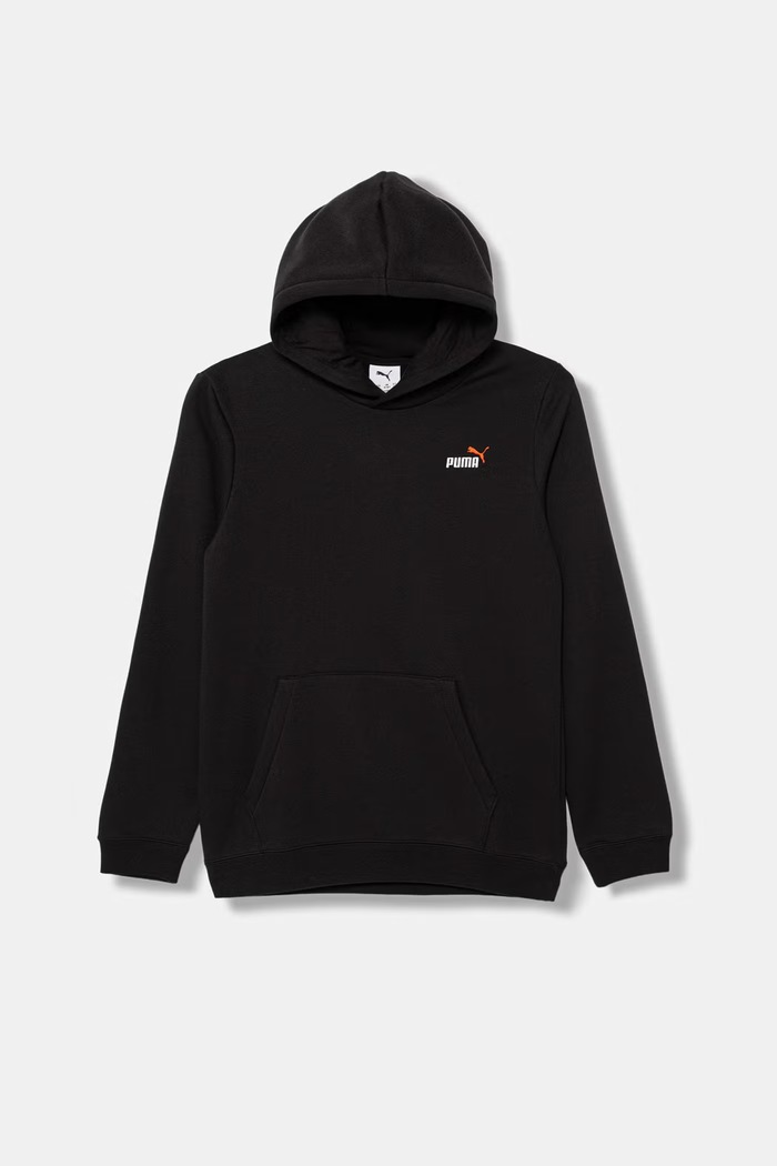 Puma bluza dziecięca z bawełną ESS 2 COLOR Small No. 1 Logo Hood czarny 685825.9BY2
