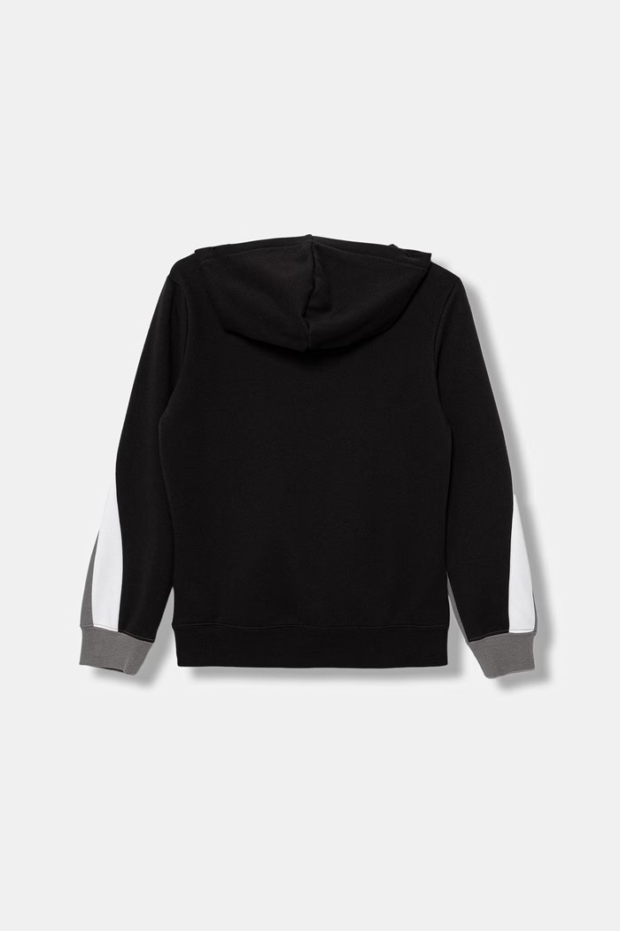 Puma bluza z kapturem dziecięca z bawełną ESS BLOCK Hoodie FL B 694735 czarny AW26