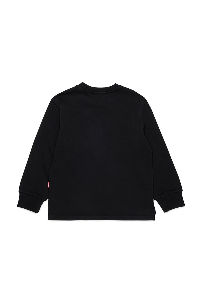 Diesel μπλούζα παιδική βαμβακερή SRES OVER SWEAT-SHIRT J03035.KYAZ3 μαύρο AW26