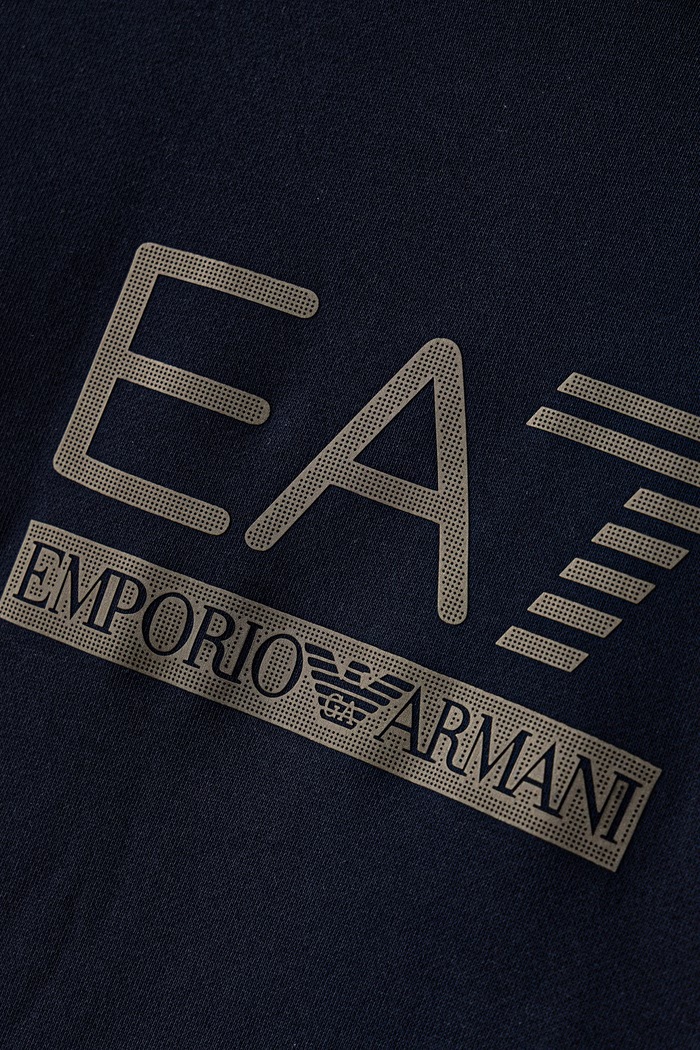 Chłopiec EA7 Emporio Armani Bluza z kapturem dziecięca z bawełną 7B000357.AF10368 granatowy