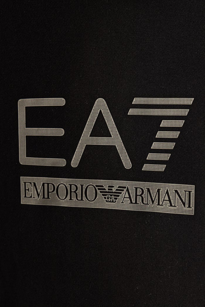 Chłopiec EA7 Emporio Armani Bluza z kapturem dziecięca z bawełną 7B000357.AF10368 czarny