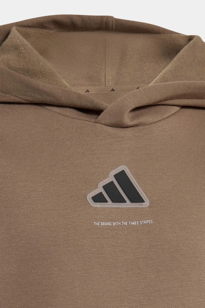 adidas felpa con cappuccio per bambini con cotone marrone KX2477