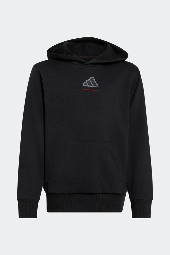 adidas bluza z kapturem dziecięca z bawełną czarny KX2475