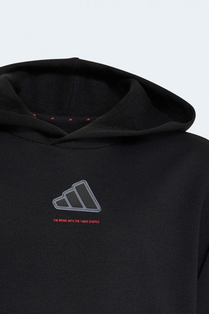 adidas bluza z kapturem dziecięca z bawełną czarny KX2475