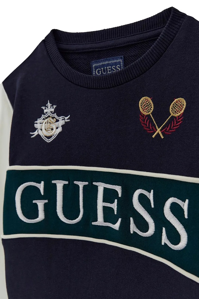 Chłopiec Guess bluza dziecięca bawełniana N6YQ08.K4101.9BY2 granatowy