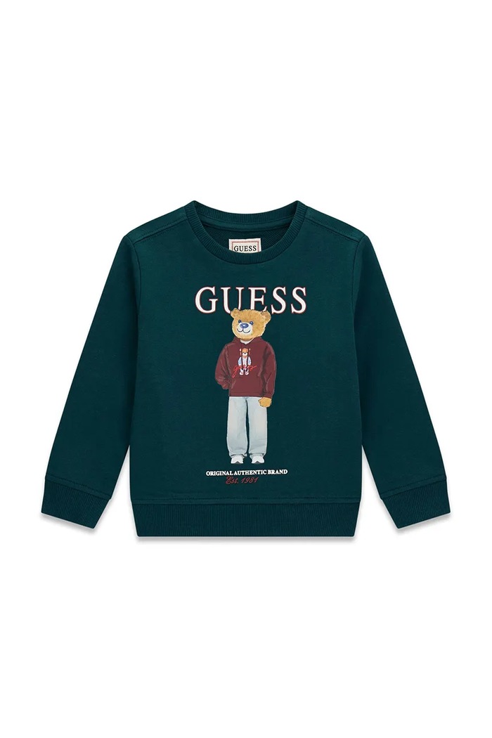 Guess mikina dětská bavlněná zelená N6YQ05.K4096.9BY2