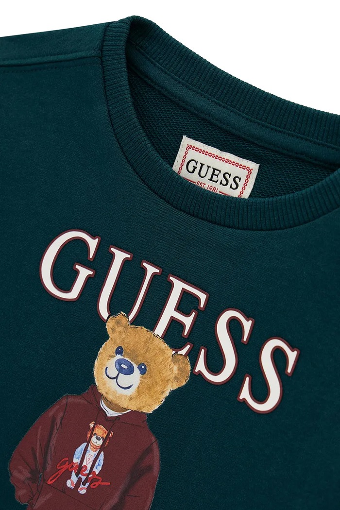 CHLAPEC Guess mikina dětská bavlněná N6YQ05.K4096.9BY2 zelená