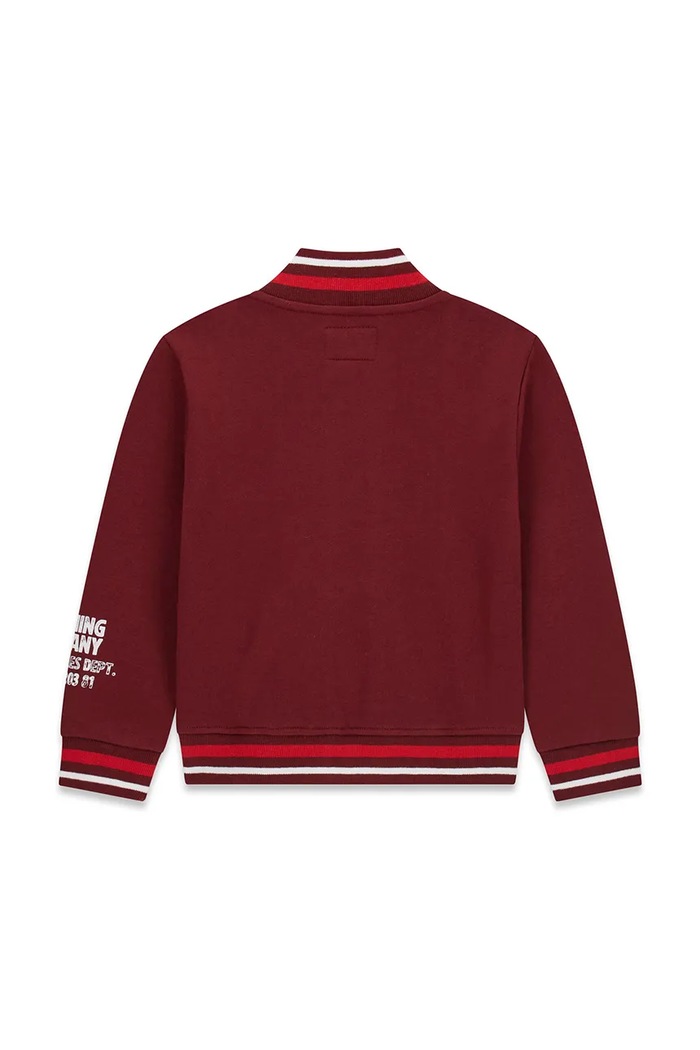 Guess bluza rozpinana dziecięca z bawełną N6YQ02.K4088.9BY2 bordowy AW26
