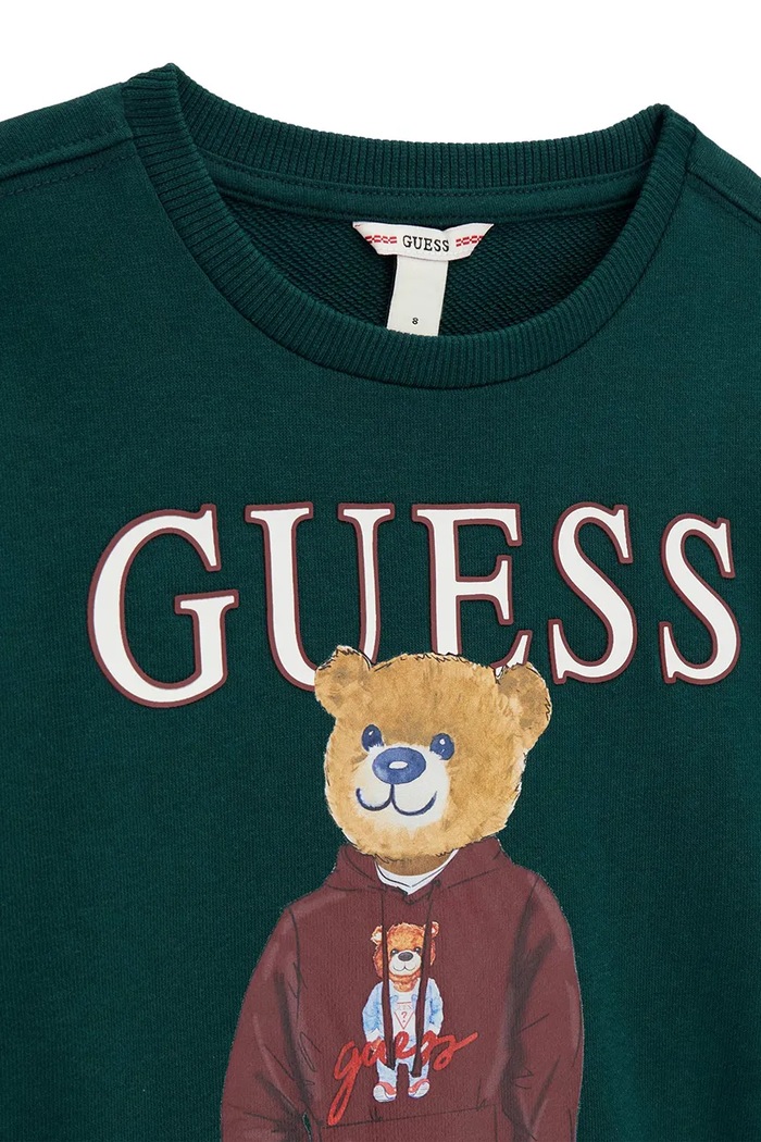 Chłopiec Guess bluza dziecięca bawełniana L6YQ07.K4049.9BY2 zielony