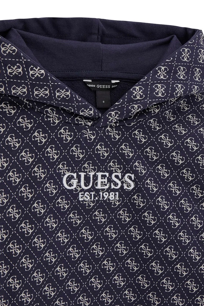 Chłopiec Guess bluza z kapturem dziecięca bawełniana L6YQ06.K4046.9BY2 granatowy