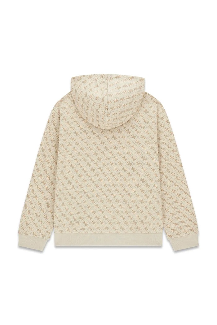 Guess bluza z kapturem dziecięca bawełniana L6YQ06.K4046.9BY2 beżowy AW26