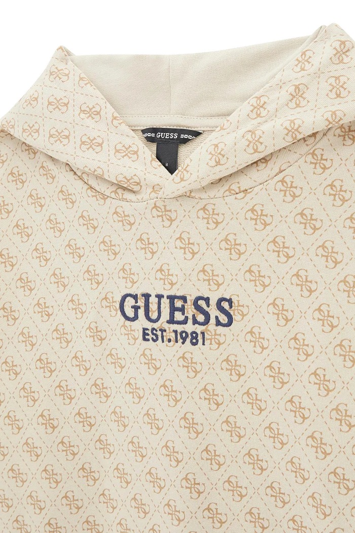 Chłopiec Guess bluza z kapturem dziecięca bawełniana L6YQ06.K4046.9BY2 beżowy