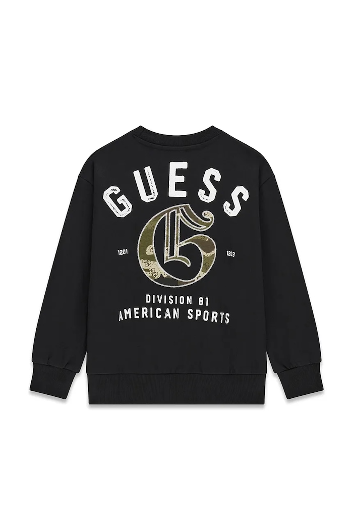 Guess hanorac pentru copii, din bumbac L6YQ04.K4026.9BY2 negru AW26