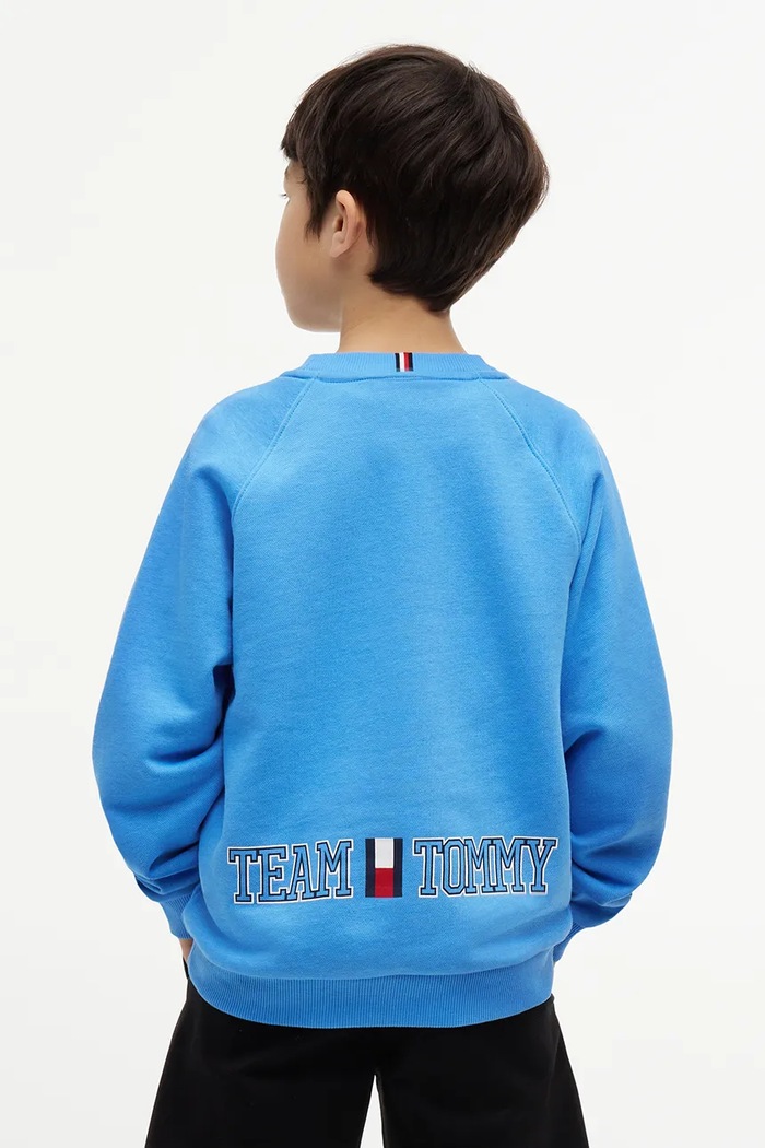 Tommy Hilfiger bluza dziecięca bawełniana niebieski KB0KB10509.128.176.9BY2