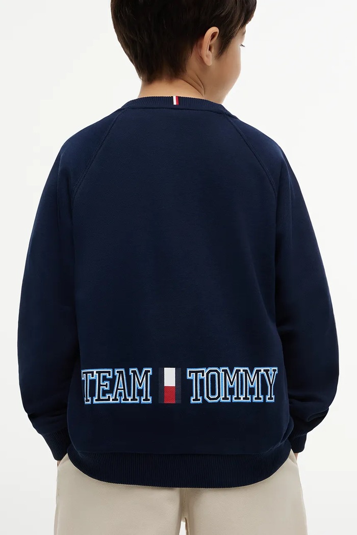 Tommy Hilfiger bluza dziecięca bawełniana KB0KB10509.128.176.9BY2 granatowy