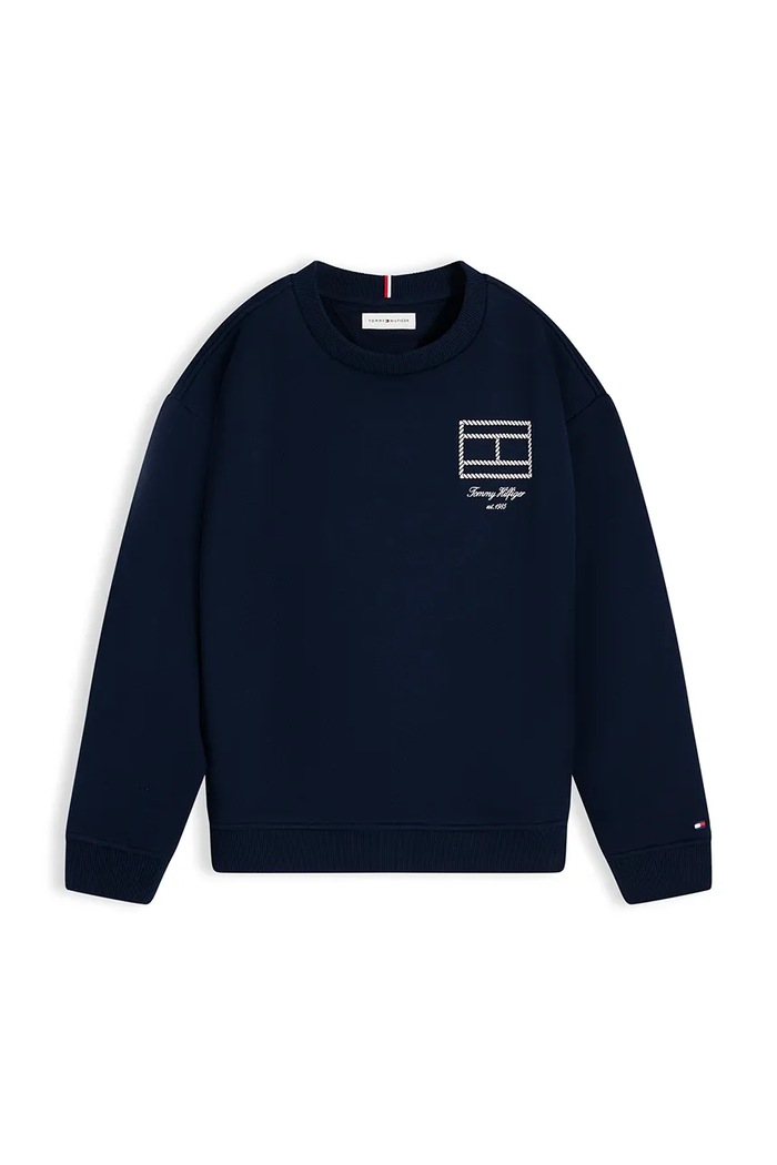 Tommy Hilfiger bluza dziecięca bawełniana KB0KB10594.128.176.9BY2 granatowy AW26