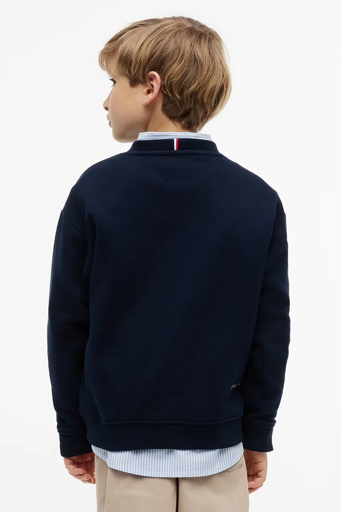 Chłopiec Tommy Hilfiger bluza dziecięca bawełniana KB0KB10594.128.176.9BY2 granatowy