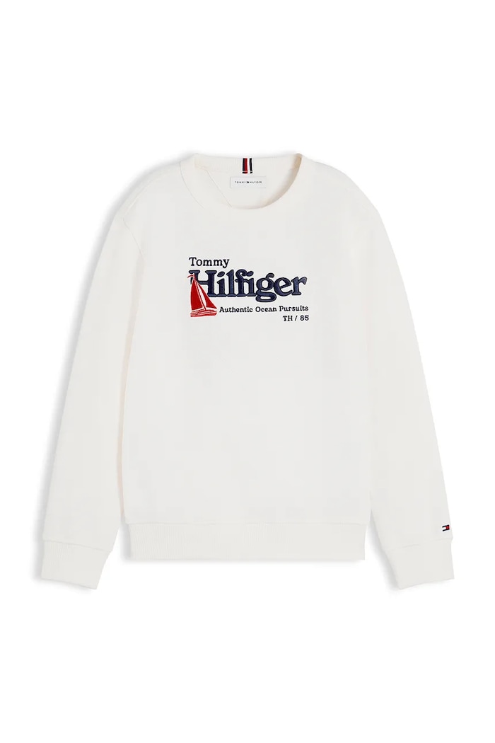 Tommy Hilfiger bluza dziecięca bawełniana KB0KB10506.128.176.9BY2 biały AW26