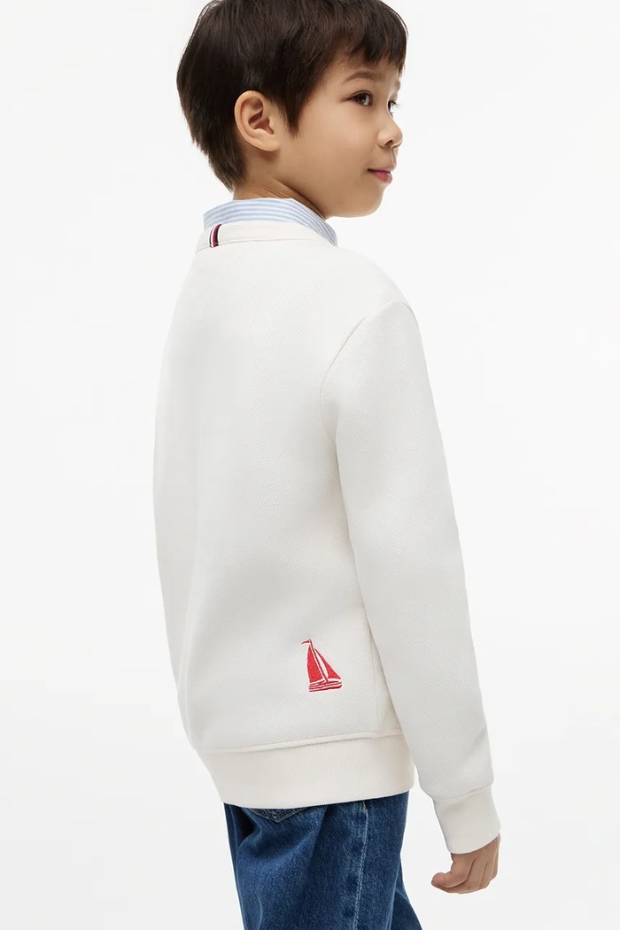 Tommy Hilfiger bluza dziecięca bawełniana biały KB0KB10506.128.176.9BY2