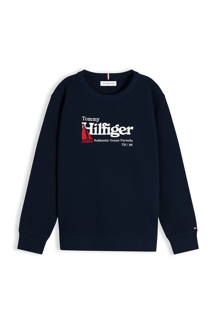 Tommy Hilfiger bluza dziecięca bawełniana KB0KB10506.128.176.9BY2 granatowy AW26