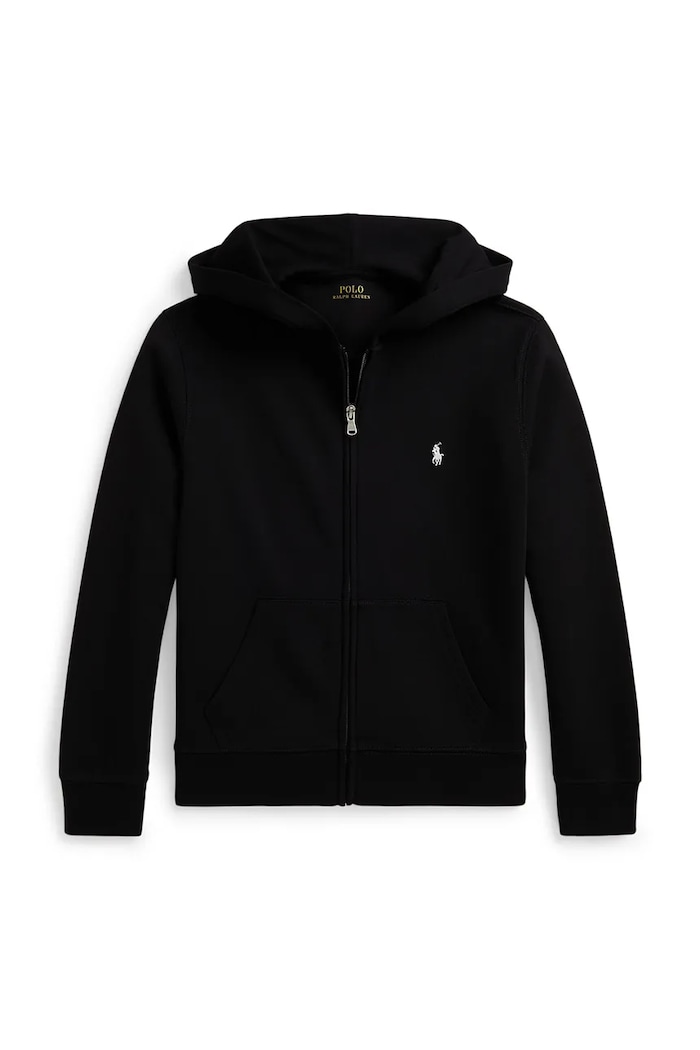 Polo Ralph Lauren mikina s kapucňou detská s bavlnou čierna 323A95762005