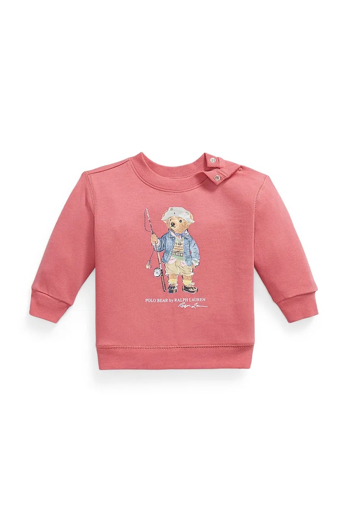 Polo Ralph Lauren mikina dojčenská s bavlnou ružová 320B18891001
