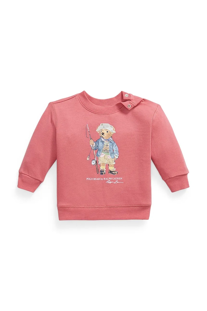 Polo Ralph Lauren mikina dojčenská s bavlnou ružová 320B18891001