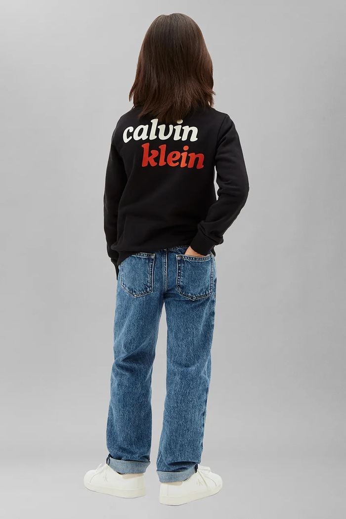 Chłopiec Calvin Klein Jeans bluza dziecięca z bawełną LVCKTJB42B.128.176.9BY2 czarny