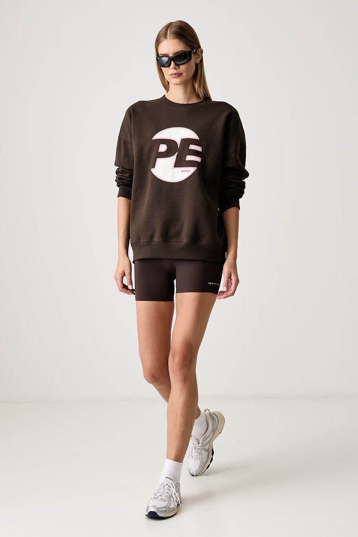 P.E Nation Bluza damska z bawełną 263F117 brązowy AW26